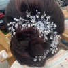 coiffure de mariée en strass brillant, bandeau de photographie fait à la main, couronne de mariage scintillante de style français, fête