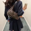 sacs à bandoulière en cuir pu pour femmes, design de ceinture rétro, petit sac à bandoulière vintage sous les bras, sacs à main à la mode, y2k, 2024