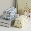 sac à cosmétiques de voyage chic avec design floral, rouge à lèvres matelassé compact et pochette de maquillage, organisateur pour femmes