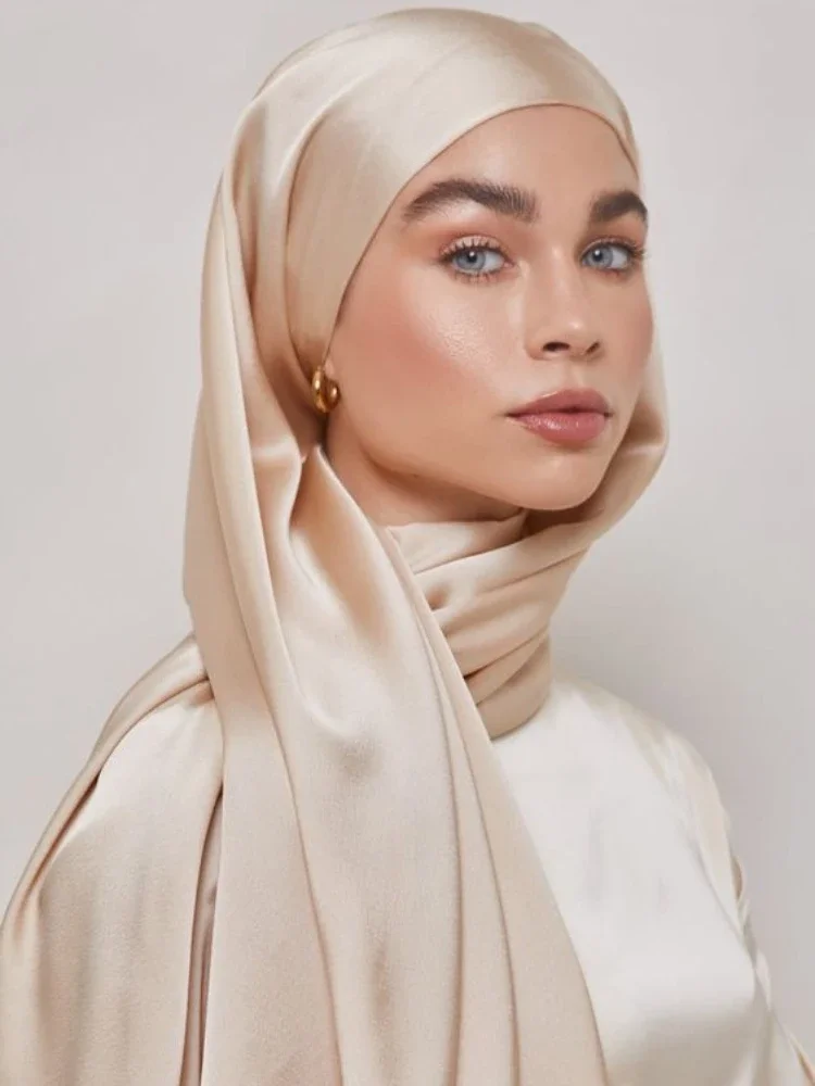 InjSatin-Écharpe Hijab pour Femmes Musulmanes, Voile de Sauna, Châles Islamiques, Écharpes de Médias Islamiques, Vêtements de Mode Musulmane, Ramadan InjSatin-Écharpe Hijab pour Femmes Musulmanes, Voile de Sauna, Châles Islamiques, Écharpes de Médias Islamiques, Vêtements de Mode Musulmane, Ramadan