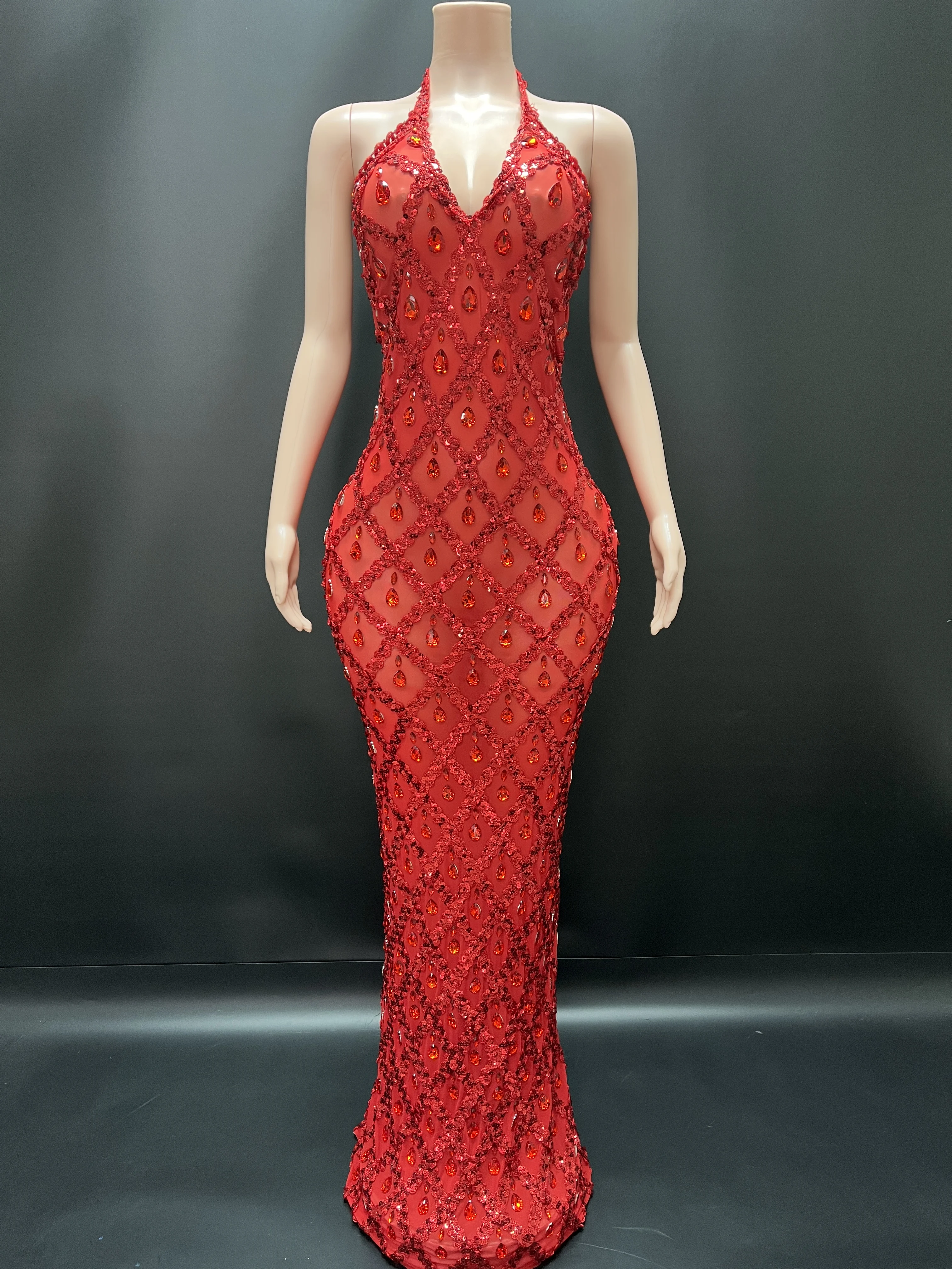 Robe de Soirée Longue en Clip de Luxe pour Femme, Tenue de ixd'Anniversaire, Boîte de Nuit, à la Mode, KLE
