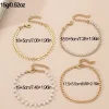 ensemble de bracelets pour femmes, simple et polyvalent pour les déplacements, chaîne en métal, zircon, ensemble multi pièces, combinaison