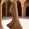 robe de prière islamique khimar jilbabs ramadan manches chauve souris polyester doux caftan marocain femmes musulmanes entièrement couvert hijab abaya
