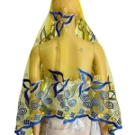 En vente 2025 nouveau foulard Hijab en filet africain pour femmes musulmanes africain dubaï Islam foulard broderie châles voile