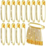 Épingles de sûreté en strass doré, broches pour pull, châle, Clips pour femmes, vêtements, chapeau, accessoire pour femmes