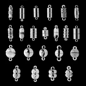 2 ensembles de fermoirs magnétiques puissants de verrouillage, connecteurs de fermoir d&rsquo;extrémité magnétique pour la fabrication de bijoux, accessoires d&rsquo;extension de collier de Bracelet à bricoler soi-même