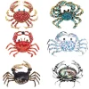 Broches de crabe en strass pour femmes, unisexe, animaux de mer, vacances, Banquet, fête, sac à dos, cadeaux, accessoires bijoux