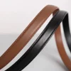 ceinture pour femmes à la mode, ceinture décontractée en cuir reconstitué pour femmes avec boucle brillante ceinture slim noire pour jeans pour femmes