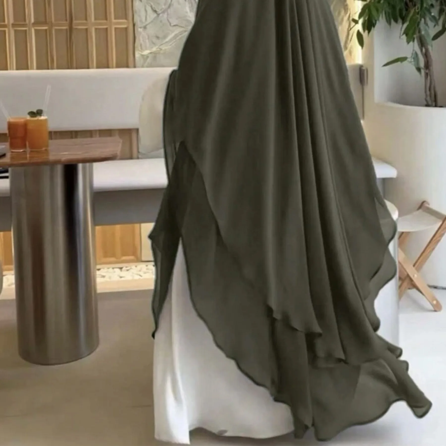 extra long khimar mousseline de soie 2 couches femmes musulmanes hijab prière eid hijabs foulard châle voile longue djellaba niqab ramadan écharpe