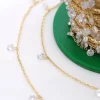 chaîne en laiton plaqué or 14k et cristal de zircon, accessoires pour la fabrication de bijoux, bracelets, collier, boucles d'oreilles, matériel