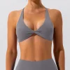 soutien gorge de sport sexy pour femmes, sous vêtement respirant, croisé dans le dos, entraînement, fitness，brassiere sport femme，brassieres sport femme，soutien gorge sans armature，brassiere sports femme，