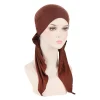 chapeau hijab nikmusulman pré attaché pour femme, Écharpe de sauna, longue queue, perte de cheveux, bonnet, turban, bandanas, bande de sauna
