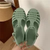 nouvelle sandale porter à l'extérieur d'été rétro tissage creux japonais sandales à fond plat pour les femmes décontracté plage chaussures femme