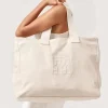 sac de courses personnalisé couleur beige, 100 pièces, sac de fête en toile de grande capacité, sac de plage personnalisé pour vacances d'été