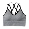 soutien gorge de sport respirant anti transpiration pour femme, haut de fitness, soutien gorge de yoga sans couture, haut court antichoc, soutien gorge de sport push up, haut d'entraînement de gym