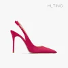 sandales à talons femmes gladiateur été 2025 marque de luxe slingbacks pointu talons hauts chaussures creux élégant dames chaussures femmes