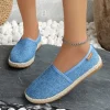 espadrilles en toile coordonnantes pour femmes, chaussures plates confortables, respirantes, solides, peu profondes, décontractées, été, 2024
