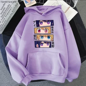 Oshi No Ko sweat à capuche femmes Harajuku esthétique Kawaii Ai rubis Akane aigue-marine Hoshino sweats à capuche Anime Manga sweats à capuche