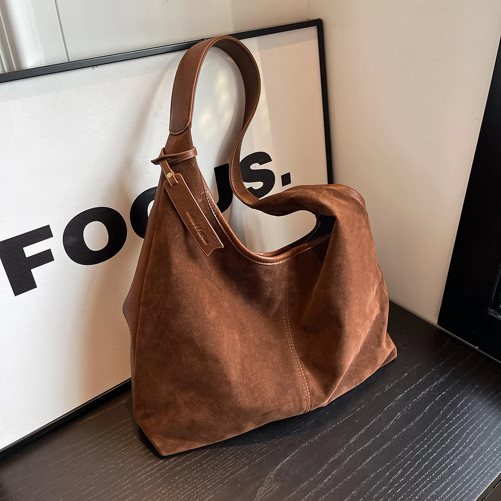 Sac à main Vintage pour femmes, sac à bandoulière, couleur unie, grande capacité, sacs de Shopping, fourre-tout pour dames, automne hiver