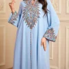 abayas brodés pour femmes musulmanes soirée eid robe de soirée caftan dubaï turquie robe arabe islam jalabiya caftan marocain femme
