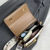 sac à la mode pour femmes, nouveau sac à bandoulière polyvalent, sacs à bandoulière de couleur contrastée, petit sac carré, large bandoulière
