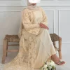 eid femmes abaya musulman cardigan robe perles fleur jalabiya ramadan robes largos islam arabe longue robe maroc caftan 2026
