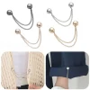 pince à vêtements magnétique multifonction avec chaîne, boutons métalliques, écharpe pour vêtements, jambes de pantalon, fixation de manchette, broche magnétique