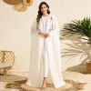 lanmrem abaya cardigan robe pour femmes plissé imprimé à manches longues trench manteau arabie saoudite élastique ample vêtements pour femmes 2db4557