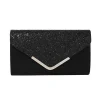 pochettes pour femmes chaîne en métal paillettes paillettes sacs de soirée avec enveloppe fête mariage dame sac à main banquet sacs de messager