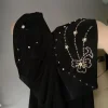 Écharpe de luxe en mousseline de soie pour femme musulmane, hijab, châle, sauna, glands, prière malaisienne, kufi, islam, arabie saoudite, mode, livraison gratuite