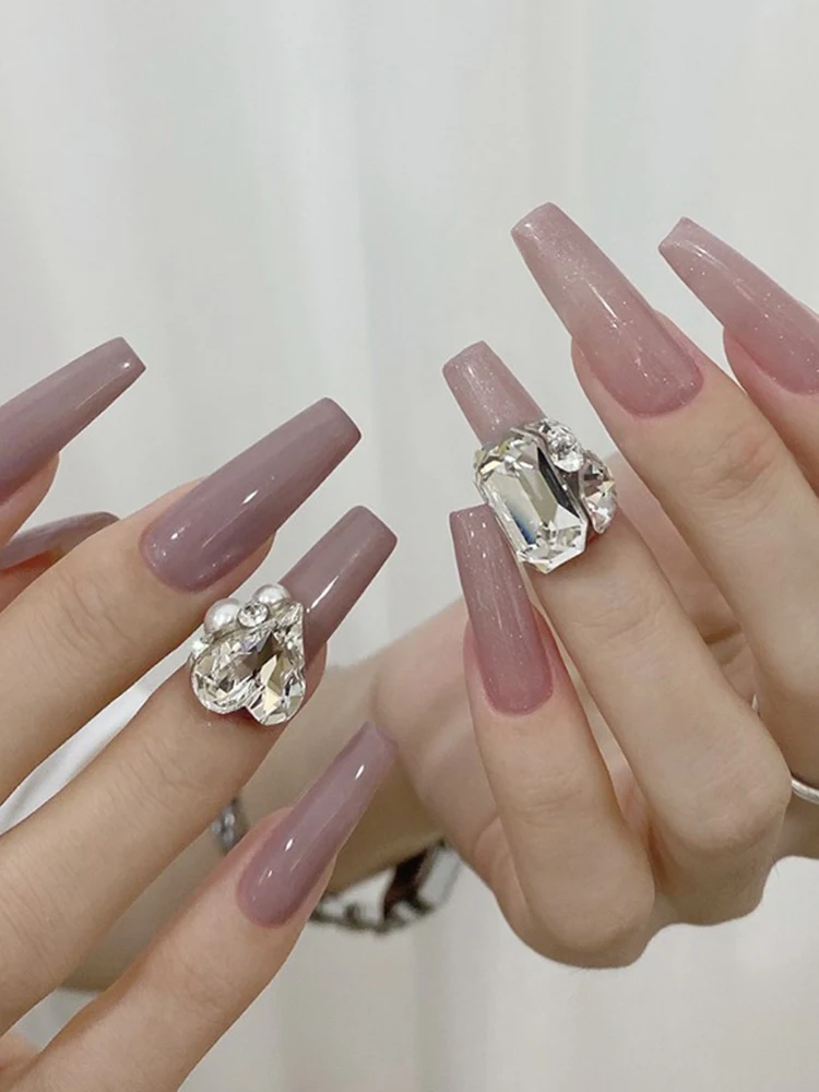 strass empilables en forme de cœur et irréguliers, 5 pièces, décoration pour nail art, diy