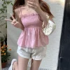 couleur unie mode femmes hotsweet bases dos nu décontracté y2k camis vêtements sexy haut élégant