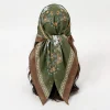 foulard de cheveux imprimé en soie de luxe pour femmes, foulard floral, cravate de cou, poignet, châle, enveloppe de tête, hijab, bandana, accessoire de sac