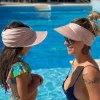chapeau de sport de protection solaire, confortable, queue de poney, bonnet de natation sportif élégant pour le sport, la natation d'été, pour dames