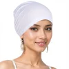 casquettes hijab intérieures douces, turban extensible musulman, sous écharpe islamique, bonnet, bandeau féminin, casquette tube
