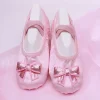 chaussure de ballet pour filles, pantoufles en satin à semelle souple pour enfants, chaussures de danse de yoga de couleur unie pour femmes
