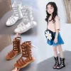 sandalias plates enfant sandales été fille sandales romaines semelle souple enfant princesse chaussure taille moyenne grande fille chaussure enfant chaussure cool botte