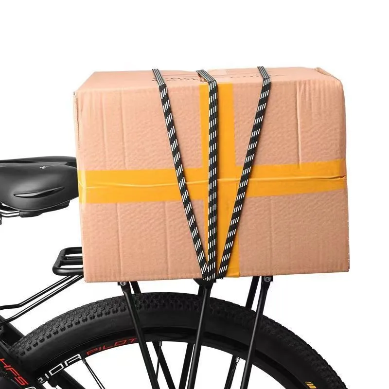 Corde à bagages de vélo, sangles de support élastiques, boucle de ceinture en caoutchouc avec crochet, accessoires de sac de vélo de montagne