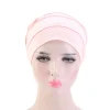 bonnet en coton pour femme, bonnet chimio, turban double couche, doublure en satin doux, hijab froissé, casquettes intérieures hijab
