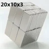 20/50pcs aimants, 20x10x3mm, aimants rectangulaires pour usage industriel, matériau métallique, aucune batterie requise