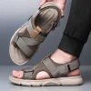Sandales pour hommes respirant confortable antidérapant chaussures pour hommes en plein air sandales de plage décontractées hommes chaussures plates souples sandale chaussures d&rsquo;été pour hommes