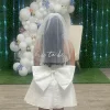 1pc voile de mariage élégant pour douche nuptiale voile de mariage court peigne à cheveux voile pour plage mariage demoiselles d'honneur voile