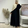 abaya d'hiver en velours côtelé, robe musulmane chaude fermée pour femmes, dubaï, luxe, turquie, kaftan, hijab, ramadan eid, vêtements islamiques