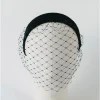 masques de mariage en velours noir, bande de sauna, fascinateur élégant, voile de cage à oiseaux, coiffure large, accessoires pour cheveux de mariage