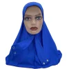 foulard à couverture complète pour turban hijab musulman de couleur unie