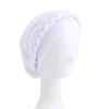 turban tressé à la main de style bohème pour femme, chapeau ample, bandana croisé, hijab musulman, tête islamique, perte de cheveux, casquette de chimio
