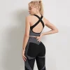 vêtements de yoga vêtements de sport femmes vêtements de fitness tenue d'entraînement fermeture éclair vêtements de sport à manches longues soutien gorge court haut leggings vendu séparément