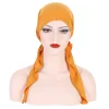 turban hijab nikmusulman pour femme, Écharpe de sauna à longue queue pré attachée, ronde, bonnet de chimio, bonnet, foulard de tête, vêtements de sauna commandés
