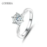 Bagues de mariage en argent S925 plaqué or blanc 18 carats pour femme, bague Moissanite 1 carat, coupe diamant, bijoux boutique, 03/Wear