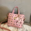 sac à main en cuir pour femmes, fourre tout classique et élégant, fourre tout de luxe de styliste pour habillage urbain quotidien